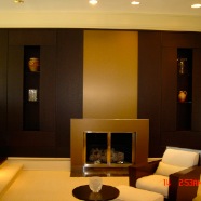 WENGE FIREPLACE WALL
