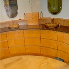 Curved birdseye vanity 1 