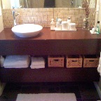 Wenge vanity, 2 drawer