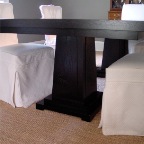 BLACK OAK DINING TABLE BASE