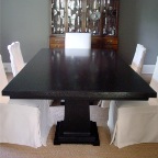 BLACK OAK DINING TABLE