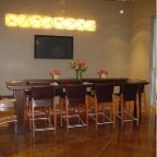 MAHOGANY BARTABLE AND CHAIRS