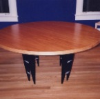STAINLESS & GLASS DINING SET