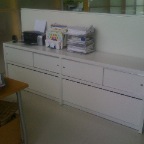 WHITE LACQUER FILE CAB