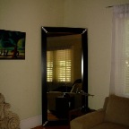 MAHOGANY ALUMINUM MIRROR