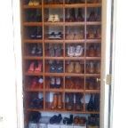 MAHOGANY SHOE STORAGE